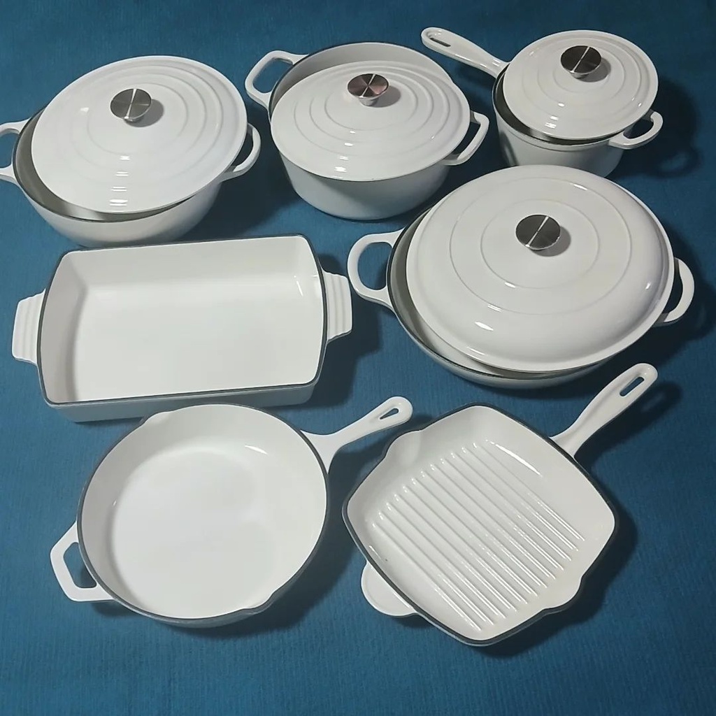 cookware-set-cast-iron-enamel-white-7pcs