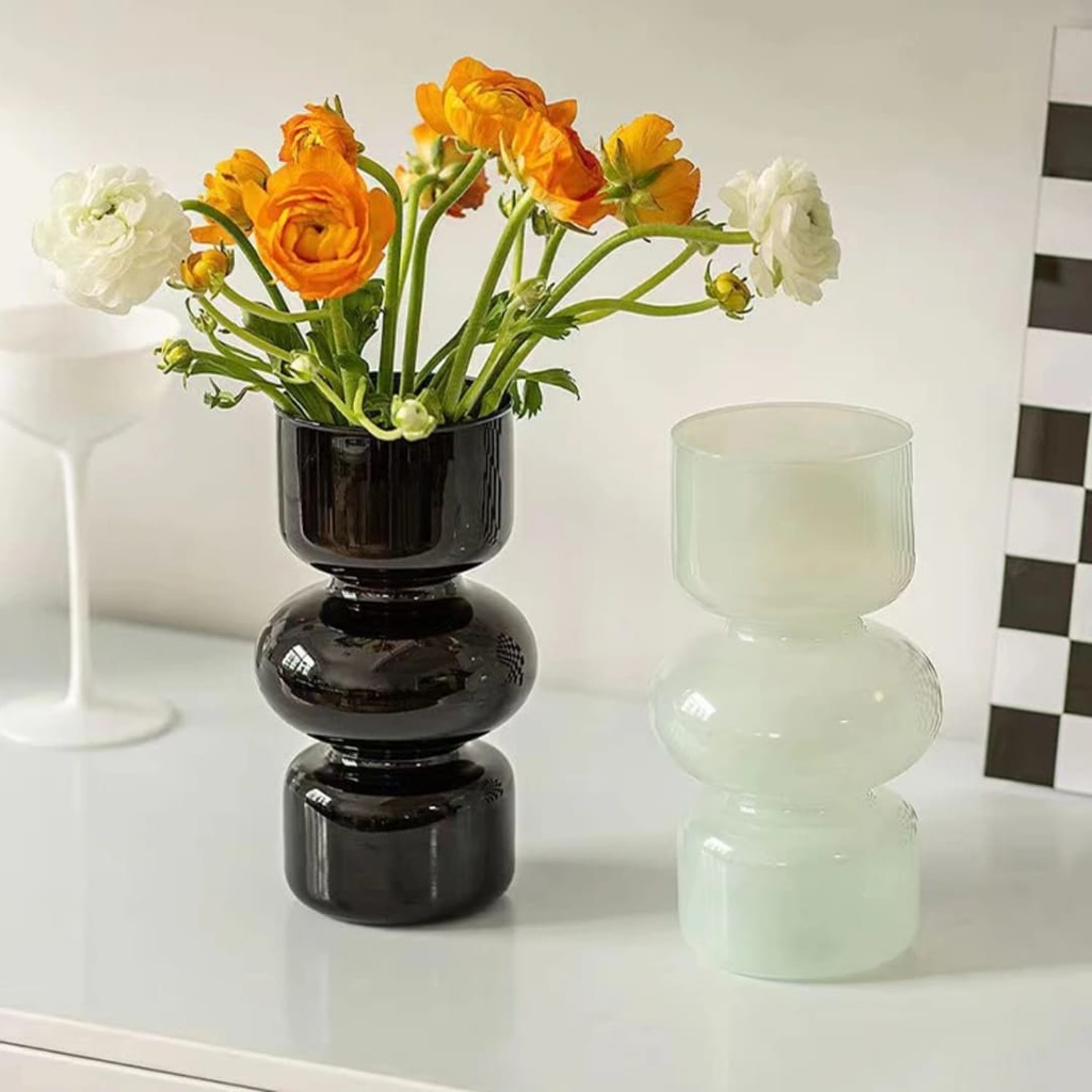 flower-vase-glass-bubble-black-green-styled