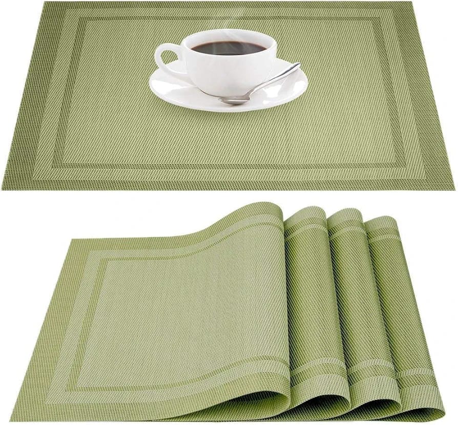 table-placemat-pvc-rect-border-green-4pcs