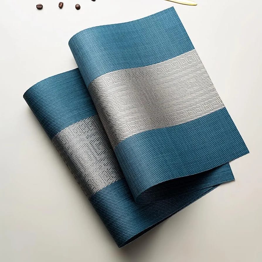 table-placemat-pvc-rect-ginkgo-teal-silver