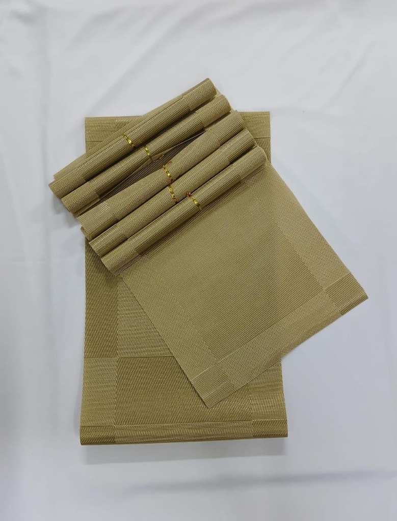 table-runner-pvc-solid-gold-placemat-set