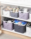 Binded Plastic storage basket