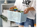 Plastic storage basket organiser