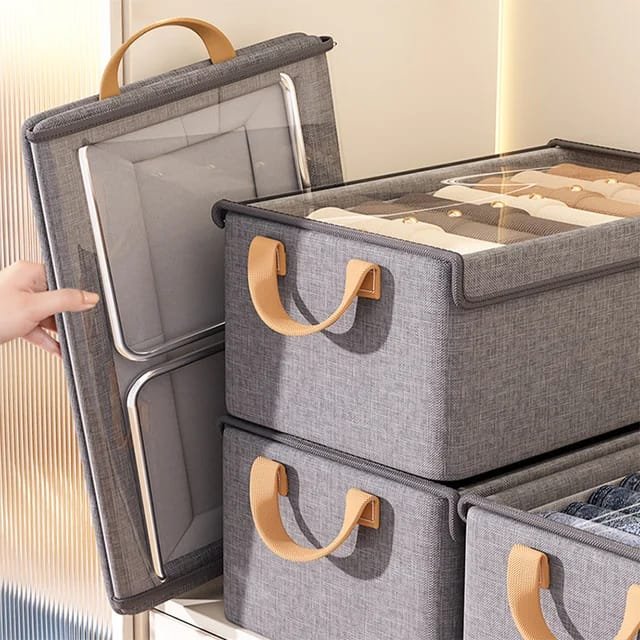 Foldable Drawer organizer with lid