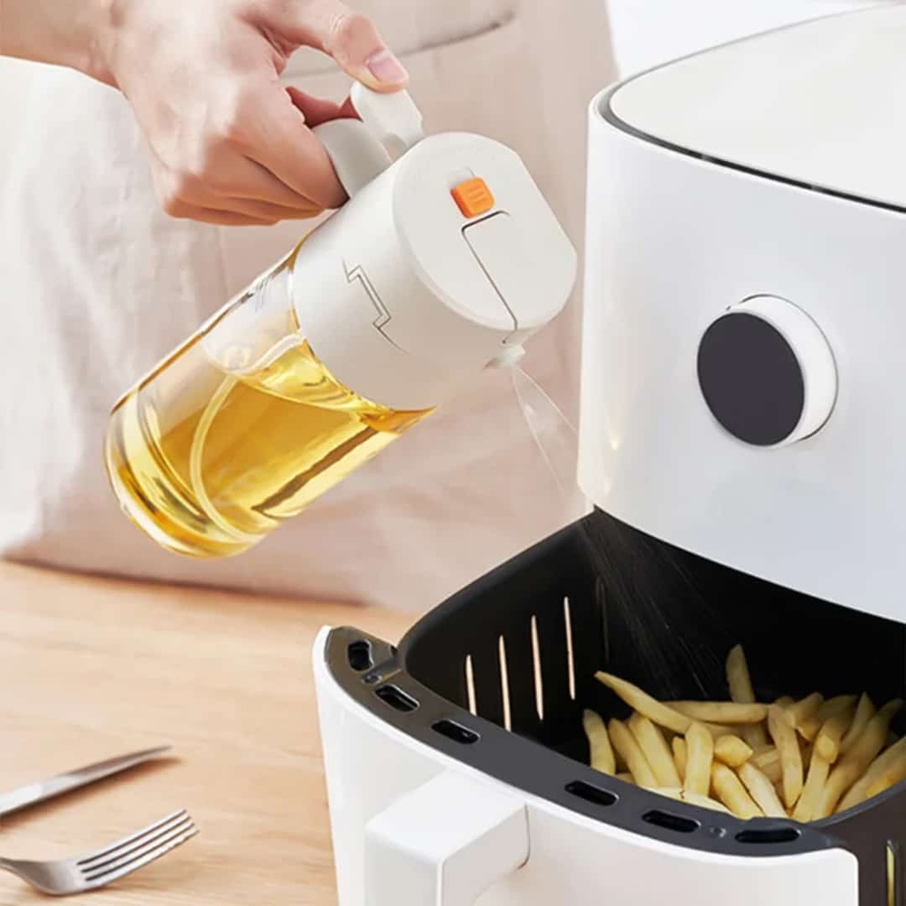 Oil Dispenser & Sprayer Bottle (Cream)