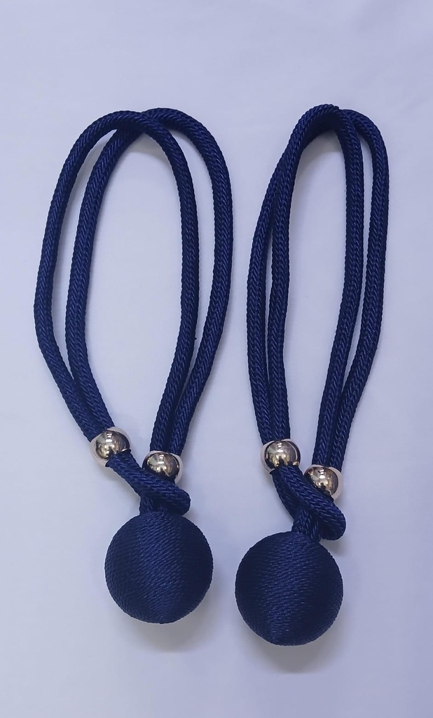 Curtain Tie Back Rope (Ball) (Navy)