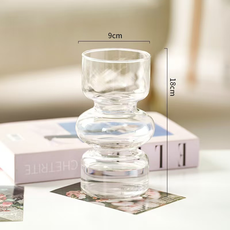 Glass Bubble Flower Vase (Clear)