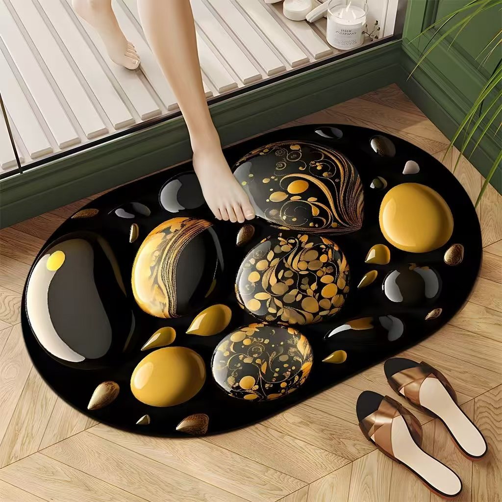 Oval Bathroom / Door Mat (Small (40×60cm))