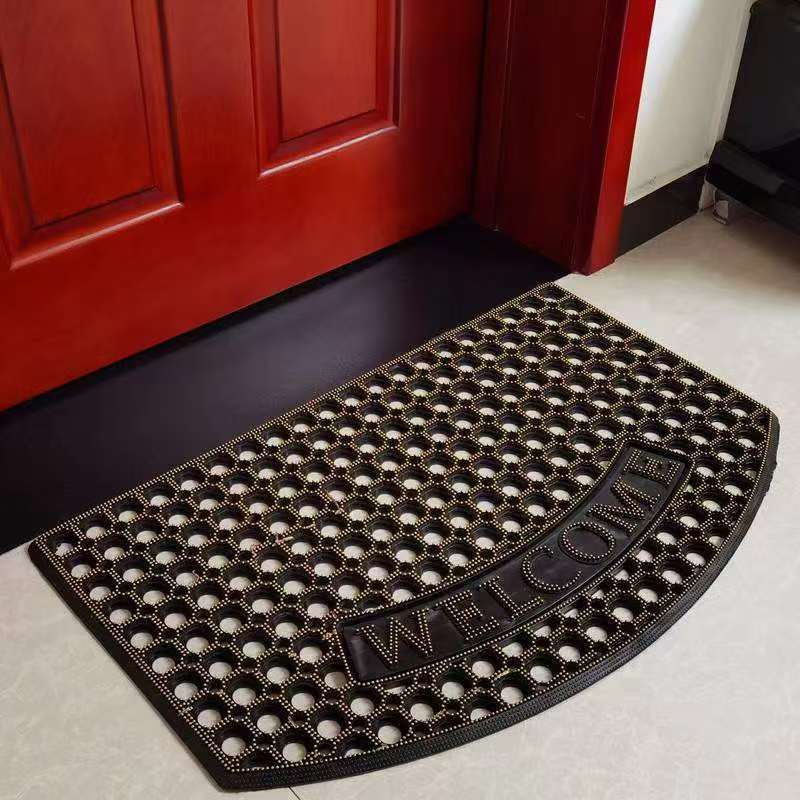 Rubber Door Mat (Welcome) (Black)