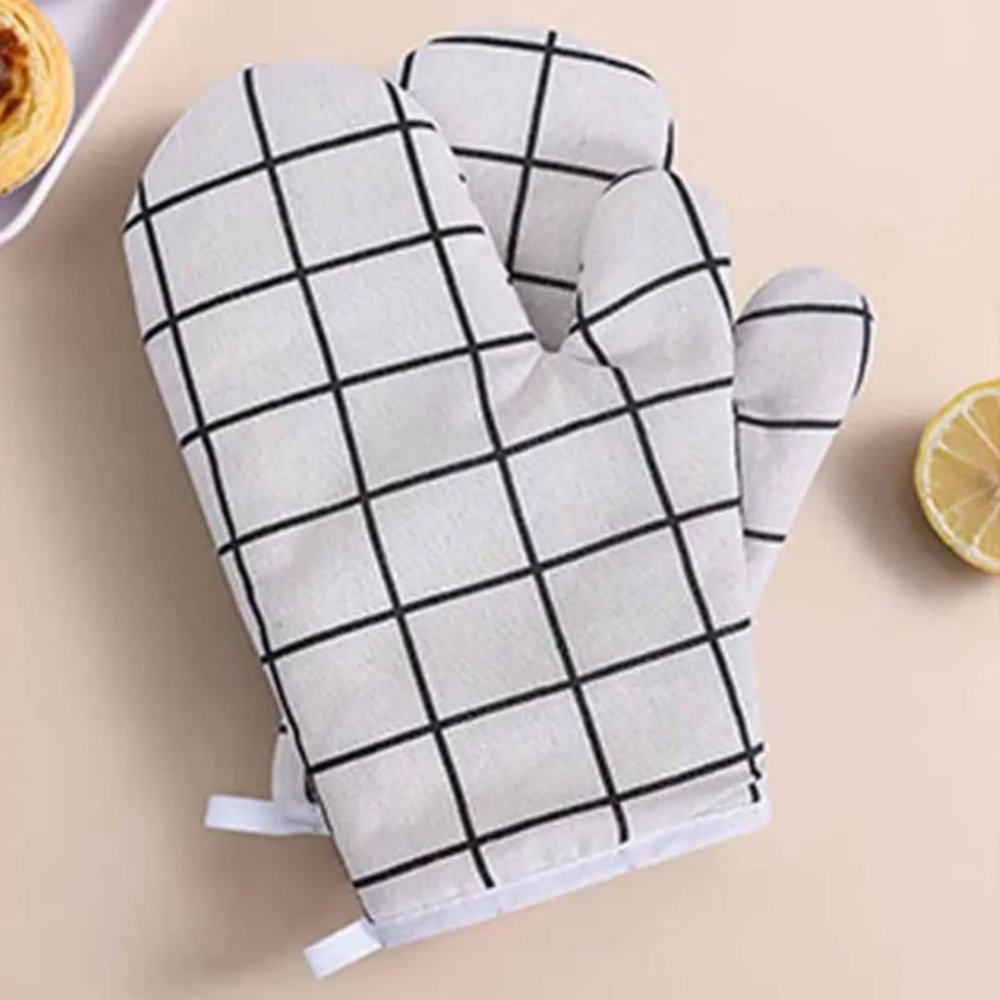 Cotton oven gloves